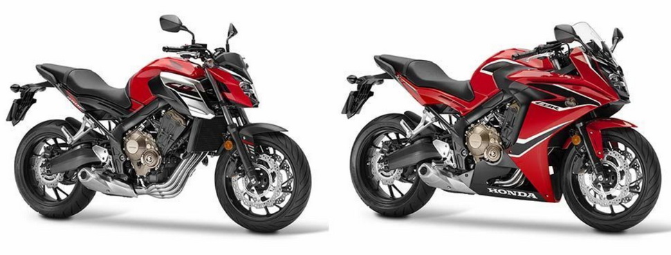 Honda CB650F и Honda CBR650F 2018 года Honda CB650F и Honda CBR650F 2018 года