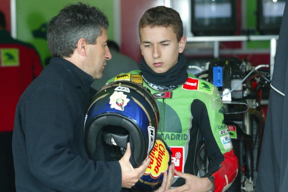 15-летний пилот GP125 Хорхе Лоренцо с отцом - карьера только начинается!
