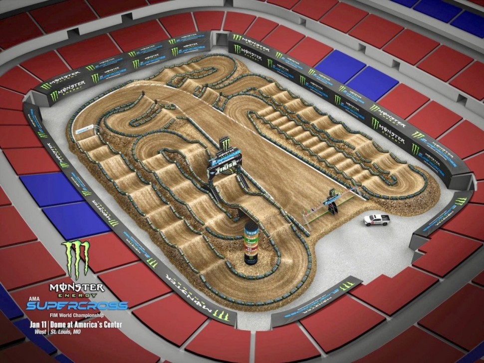 Схема трассы AMA Supercross 2020, 2 этап, Сент-Луис Схема трассы AMA Supercross 2020, 2 этап, Сент-Луис