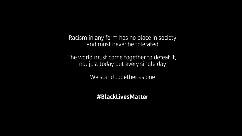 Плакат Dorna Sports в поддержку флэшмоба #BlackLivesMatter