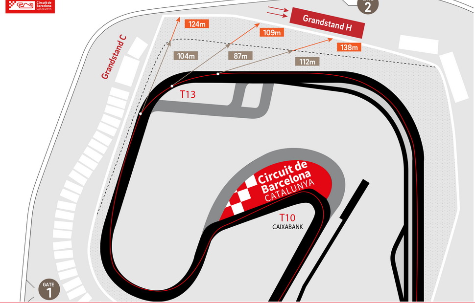 Схема изменений Circuit de Barcelona-Catalunya 2018 года