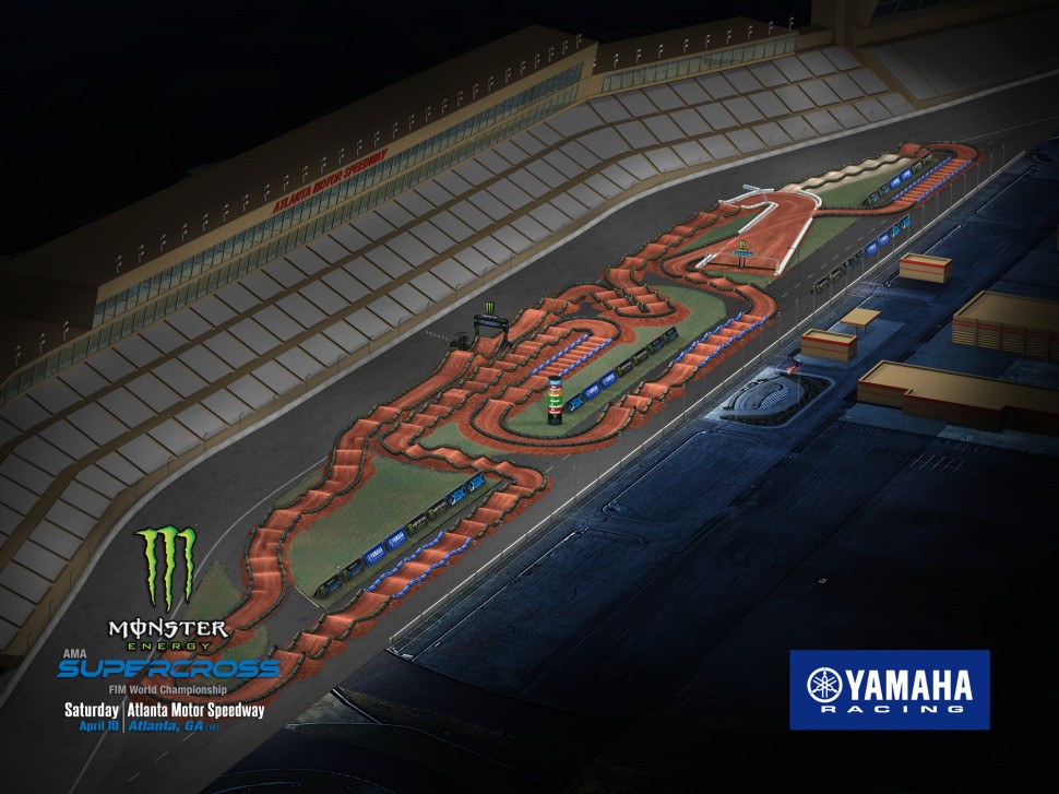 Трасса для AMA Supercross на Atlanta Motor Speedway Трасса для AMA Supercross на Atlanta Motor Speedway