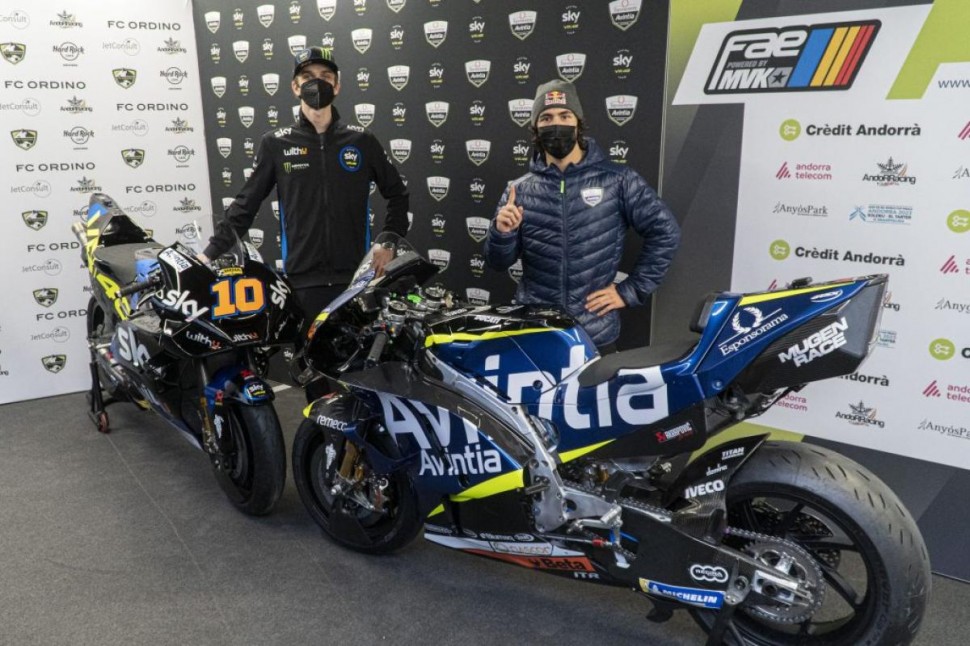 Лука Марини будет выступать в цветах Sky Racing Team VR46, Энеа Бастианини - в цветах Avintia