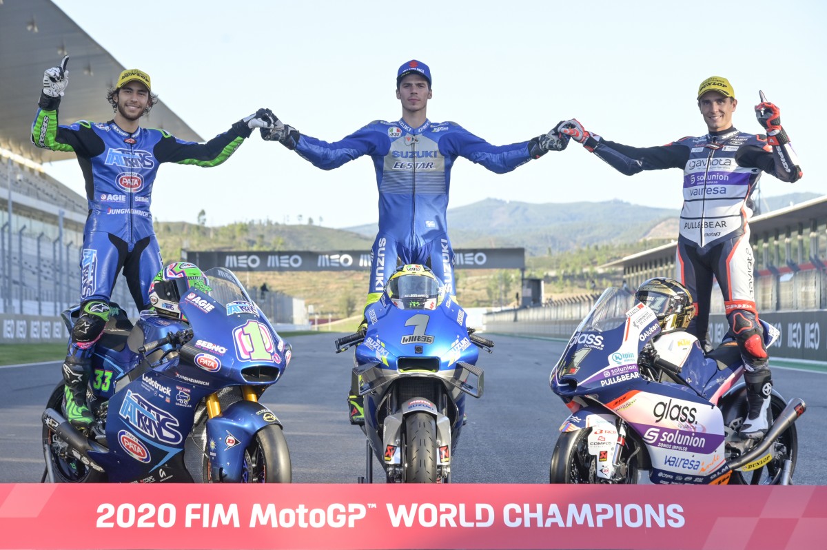 Чемпионы мира MotoGP, Moto2 и Moto3 2020 года