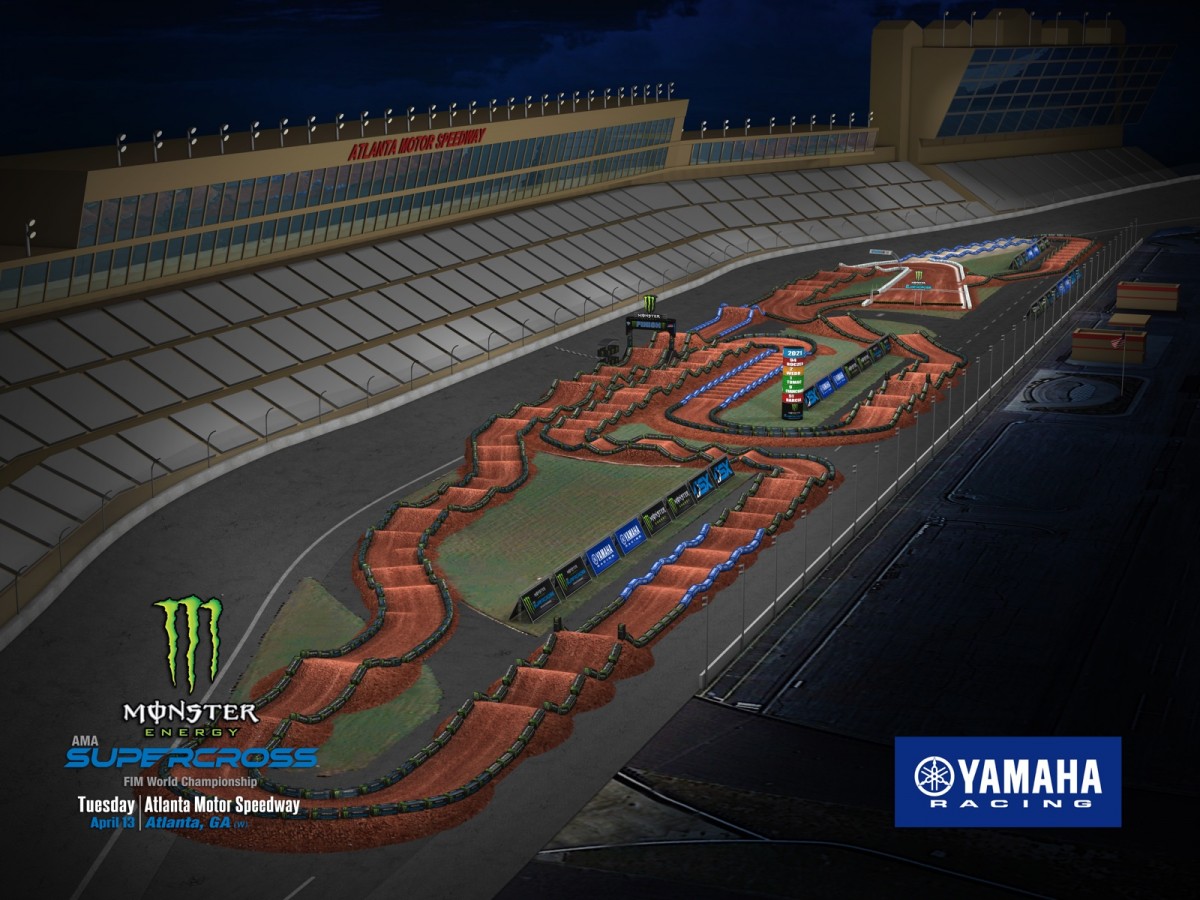 Трасса AMA Supercross для 14 этапа, Atlanta 2 Трасса AMA Supercross для 14 этапа, Atlanta 2