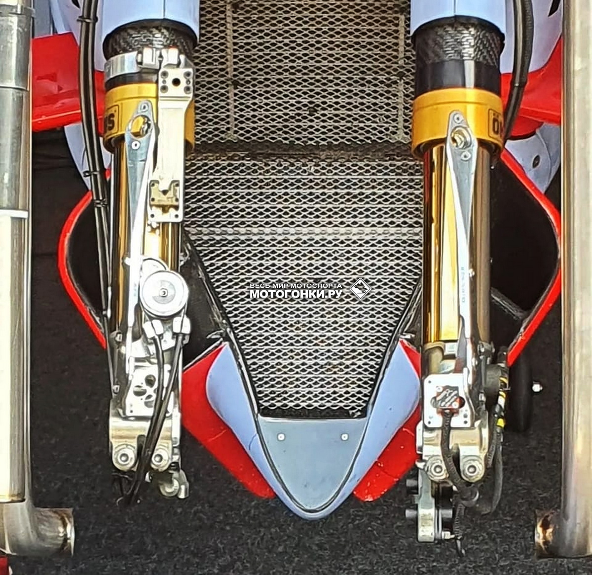 Устройство Ride height device на Ducati Desmosedici GP22 - механизм для вилки
