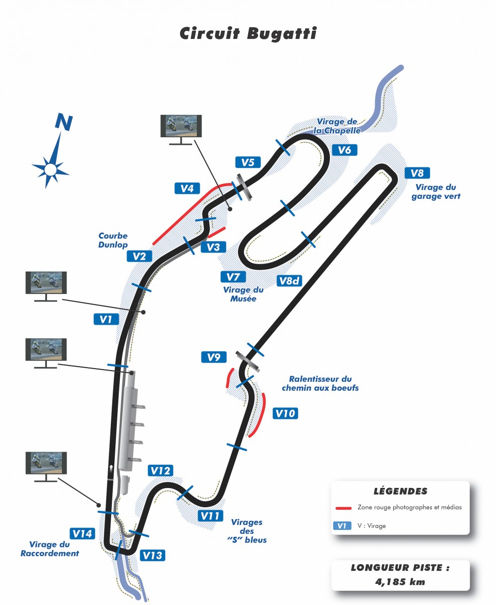 Схема Le Mans Bugatti Circuit