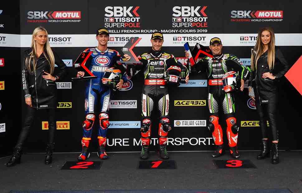 WSBK: Джонатан Рэй стартует в дождевом Magny-Cours с поул-позиции
