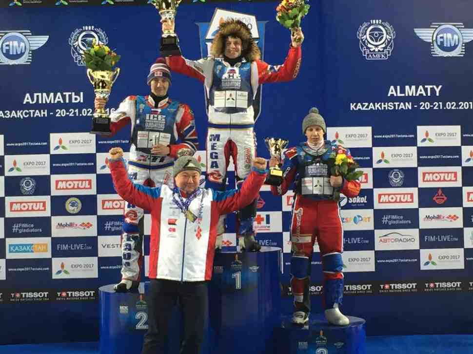 Ice Speedway Gladiators 2016: Кононов и Иванов взяли под контроль Медеу