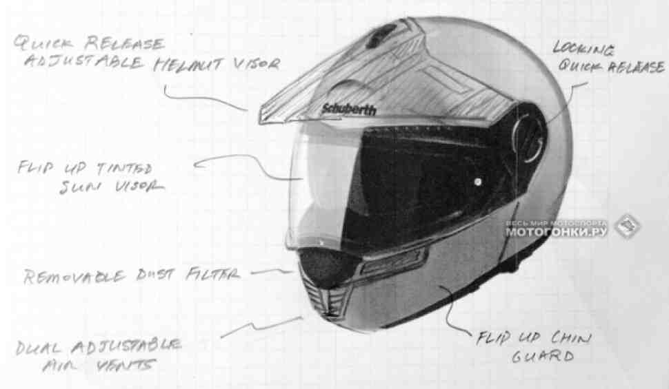 Обзор: Schuberth E1 - Flip-Up нового поколения для туризма и бездорожья