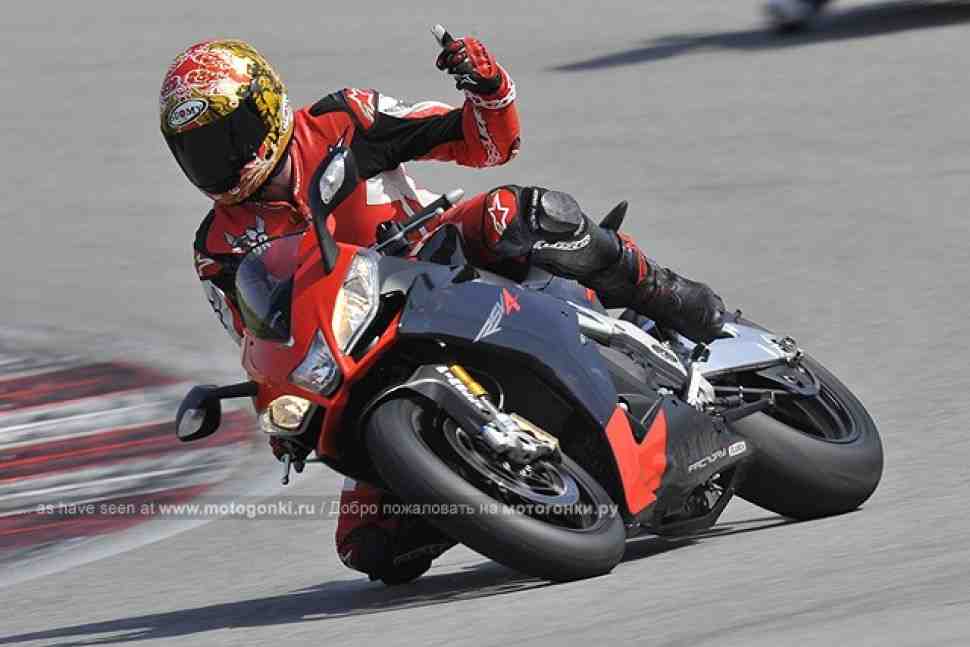 Видео: On-board на Aprilia RSV4 Factory вместе с МОТОГОНКИ.РУ